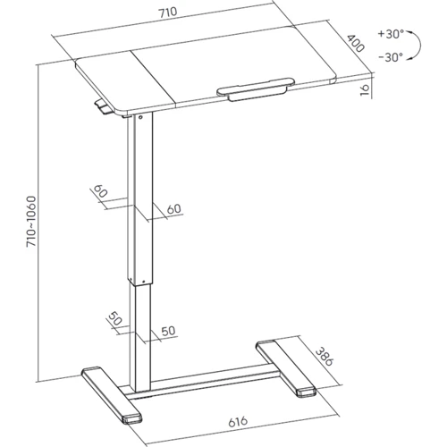 Офисный стол с регулировкой высоты OfficePro (ODM320DW)