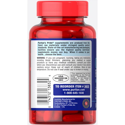 Puritan's Pride Omega-3 Fish Oil 1000 mg 100 caps: Форма выпуска Капсулы