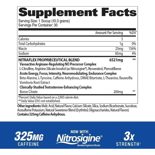 Предтренировочный комплекс GAT Nitraflex 294 g /30 servings/ Blackberry Lemonade: Тип Комплекс до тренировки