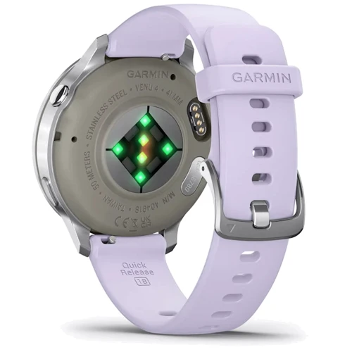 Смарт-годинник Garmin Venu 4 41mm Silver with Periwinkle Silicone Band (010-03013-01)