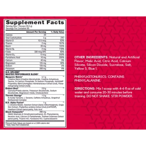 Передтренувальний комплекс BSN N.O.-Xplode 3.0 Pre-Workout Igniter 1110 g / 60 servings / Apple: Тип Комплекс до тренування