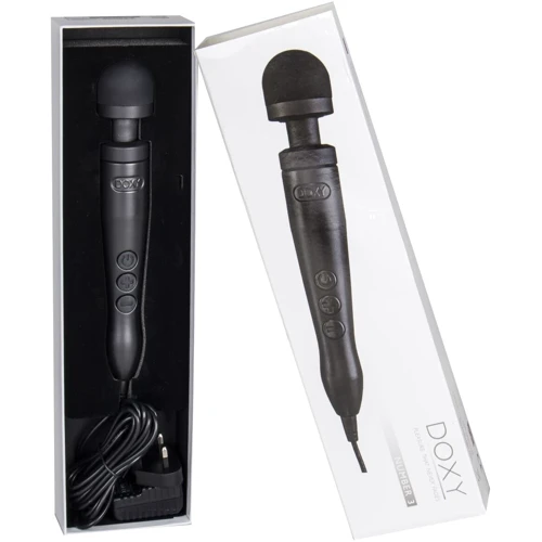 Вибромассажер DOXY Die Cast 3 Matt Black, очень мощный, питание 220В, металлический корпус