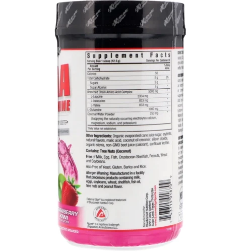 Аминокислота для спорта Bluebonnet Nutrition Extreme Edge BCAA + Glutamine Powder 375 g / 30 servings / Strawberry Kiwi: Вкус Киви, Клубника