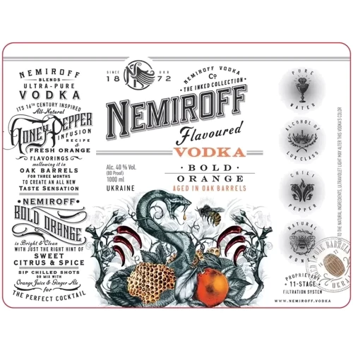 Настойка Nemiroff Терпкий Апельсин De Luxe 40% 1 л (NMF4820181425692): Вид напитка Настойка