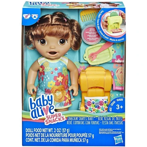 Кукла Hasbro Baby Alive Малышка брюнетка и Макароны (E3696): Возраст от 3 лет
