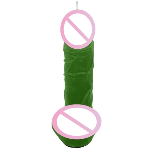 Свеча в виде члена Чистый Кайф Green size L