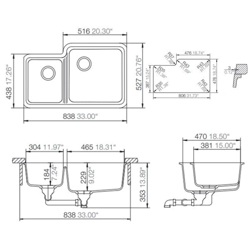 Schock SOLIDO N-175 (27159007): Форма Асимметричная