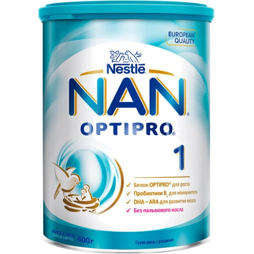 Смесь Nestle NAN 1 сухая молочная для детей с рождения 400 г (7613032024918)