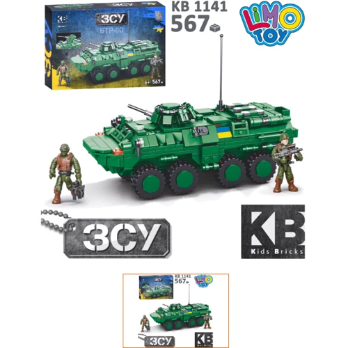 Конструктор LimoToy БТР-80 567 деталей (KB 1141): undefined undefined