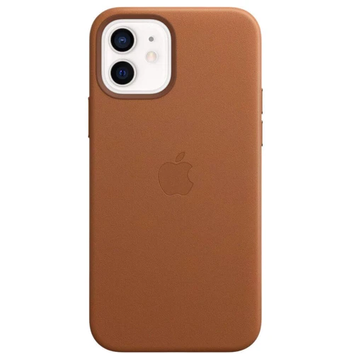 Чехол для iPhone Apple Leather Case with MagSafe Saddle Brown (MHK93) for iPhone 12 mini: Цвет коричневый