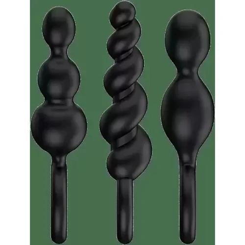 Набор анальных пробок Satisfyer Booty Call, 3 шт (черный)