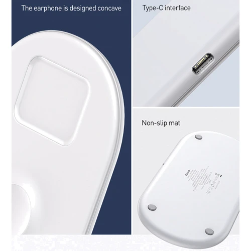 Зарядний пристрій Baseus Wireless Charging Smart White (WX3IN1-C02) for Apple iPhone, Apple Watch and Apple AirPods фото 8