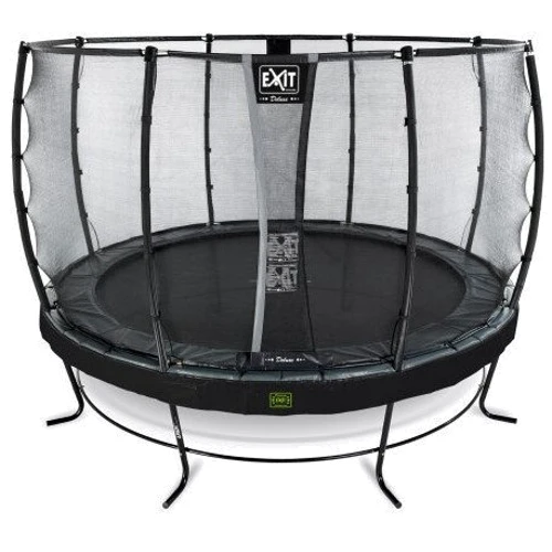 Батут EXIT Elegant Premium 366 cm black с сеткой безопасности Deluxe для детей и взрослых фото 9