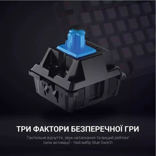 Клавиатура GamePro MK100B Blue Switch LED USB Black (MK100B) фото 10