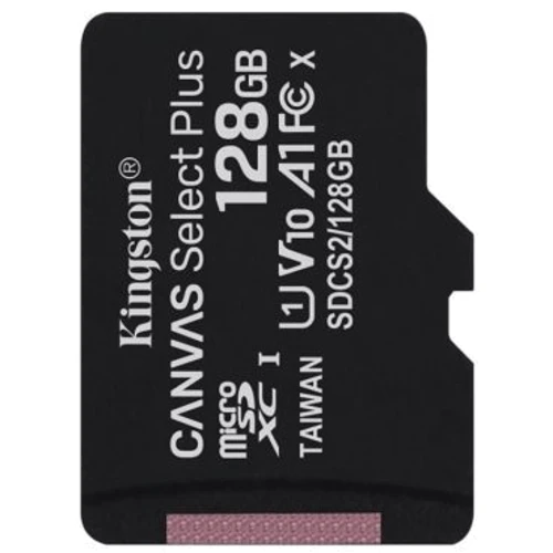 Карта памяти Kingston 128GB microSDXC UHS-I U1 V10 A1 Canvas Select Plus + adapter (SDCS2/128GB): Объем 128 ГБ