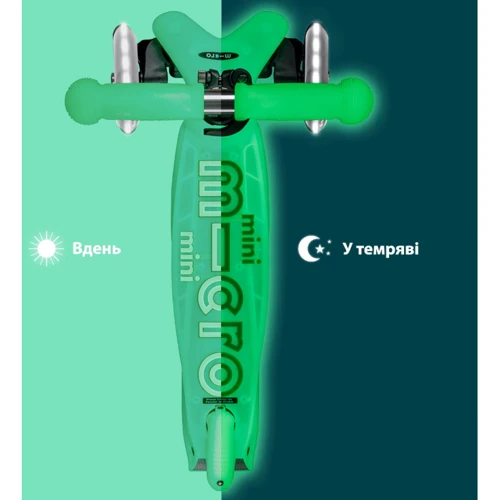 Самокат Micro серии Mini Deluxe Glow LED Ледяной лайм (MMD216): Тип тормоза ножной