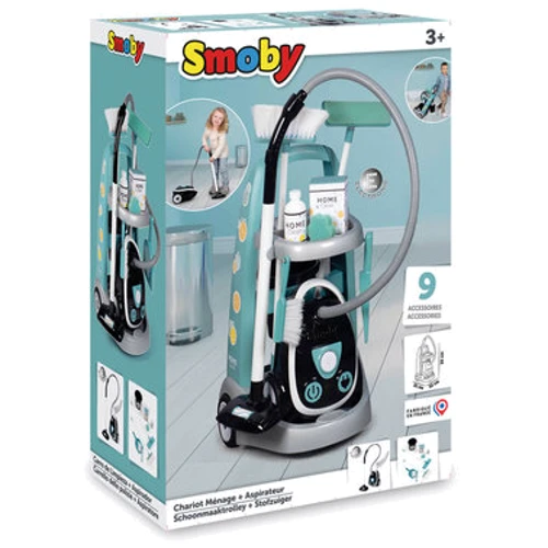 Игровой набор Smoby Тележка для уборки 9 аксессуаров (330316) фото 2