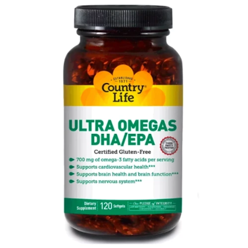 Country Life Ultra Omegas DHA / EPA 120 Softgels Омега 3 ДКГ/ЭПК