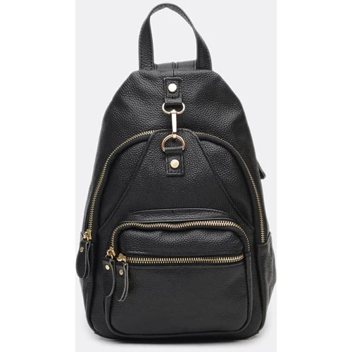 Женский рюкзак Borsa Leather черный (K1162-black)