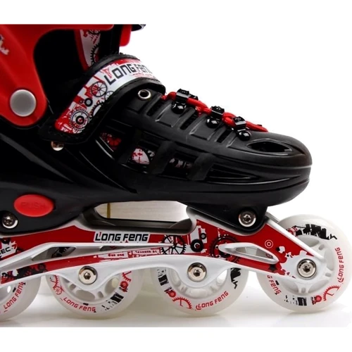Ролики Scale Sports. Red (размер 29-33): Расположение колес in-line