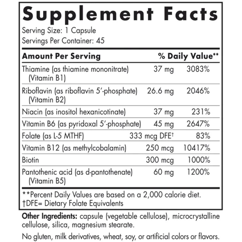 Nordic Naturals Vitamin B Complex Комплекс витаминов группы В 45 мягких капсул: Форма выпуска Капсулы