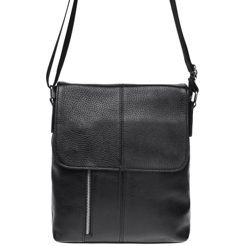 Мужская сумка планшет Borsa Leather черная (K15103-black)