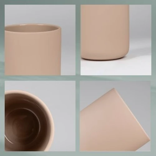 Склянка для зубних щіток KELA Sana бежева 11.5х8 см (23950)