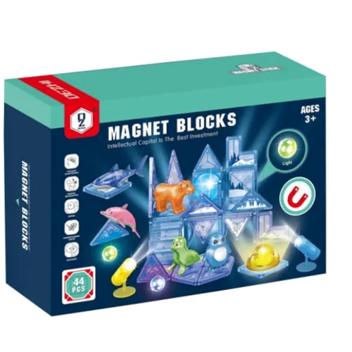 Конструктор магнитный MAGNET BLOCKS северные и морские жители 44 детали (HD124A-1) фото 3