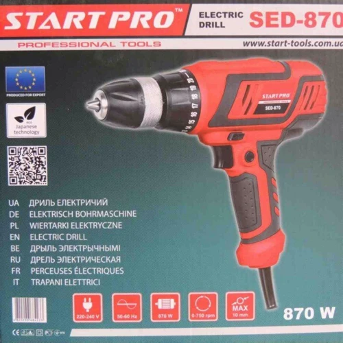 Шуруповерт сетевой Start PRO SED-870: Тип патрона быстрозажимной