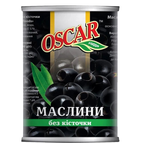 Маслины без косточки Oscar foods 280 г (8413552051369)
