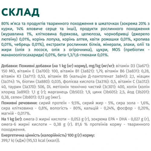 Влажный корм Optimeal Beef&Cranberries для взрослых собак с говядиной и клюквой в желе 12х100 г (4820215369626): Класс Супер премиум