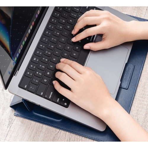 SwitchEasy EasyStand Leather Sleeve Midnight Blue (GS-105-232-201-63) for MacBook 13-14" фото 9