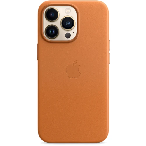 Чехол для iPhone Apple for iPhone 13 Pro Leather Case with MagSafe Golden Brown (MM193) : Материалы кожа