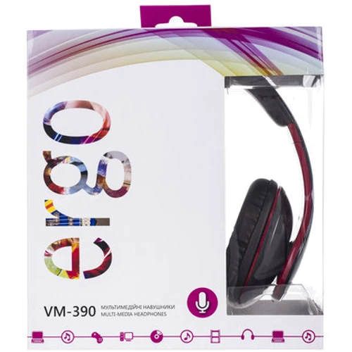 Наушники Ergo VM-390 Red: Тип конструкции накладные