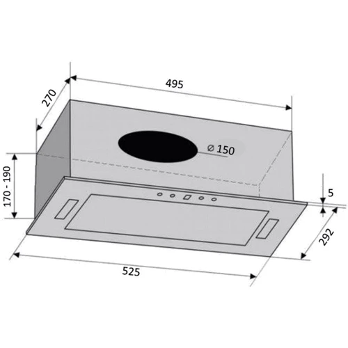 Вытяжка Ventolux Punto 52 WH (700) PB PC: Тип воздухоочистителя Отвод