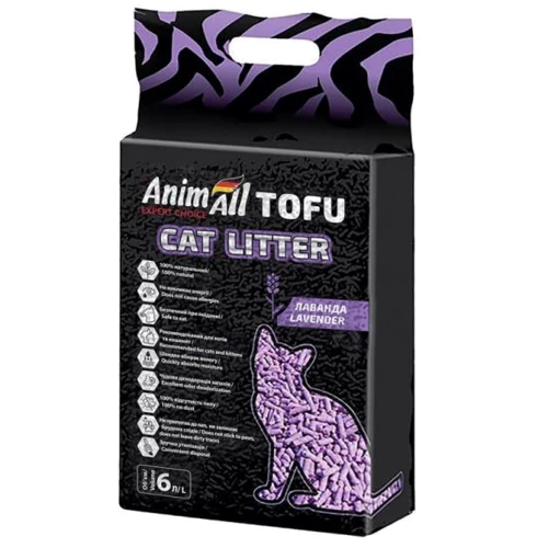 Наповнювач для котячого туалету AnimAll Tofu Lavender Лаванда 2.6 кг 6 л (4820224500348)