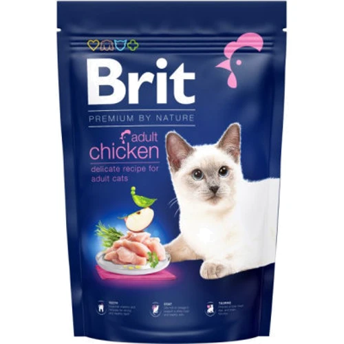 Сухой корм Brit Premium by Nature Cat Adult Chicken для кошек с курицей 300 г (8595602552962)