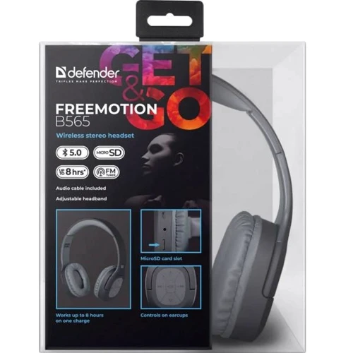Наушники Defender FreeMotion B565 Gray (63565) фото 6