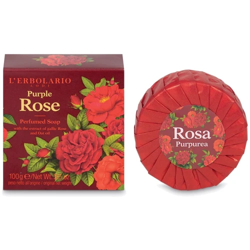 L'Erbolario Perfumed Soap Purple Rose and Oat oil Запашне мило Пурпурова Троянда 100 g