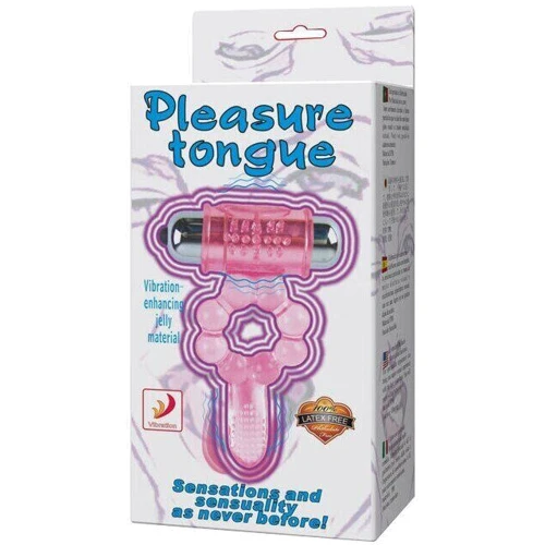 Ерекційне кільце з вібрацією Pleasure Tongue Ring, BI-014075