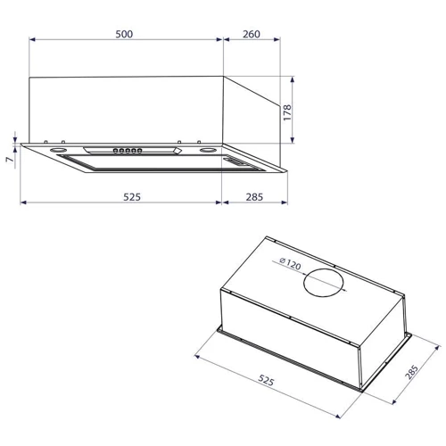 Вытяжка Minola HBI 5324 BL 800 LED фото 5