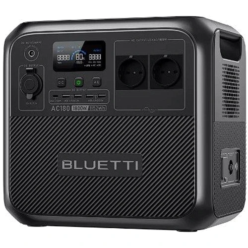 Комплект Bluetti AC180 1152Wh 1800W + battery module B300 3072Wh: Выходы потребителей Автоприкуриватель, 220V, USB-A, USB-C