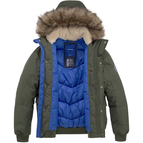 Куртка Jack & Jones 17096054 52 зеленая демисезон с капюшоном: Подкладка На подкладке