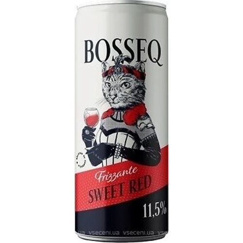 Вино Bosseq Sweet Red красное сладкое игристое ж/б 0.25 л (BWW0827)
