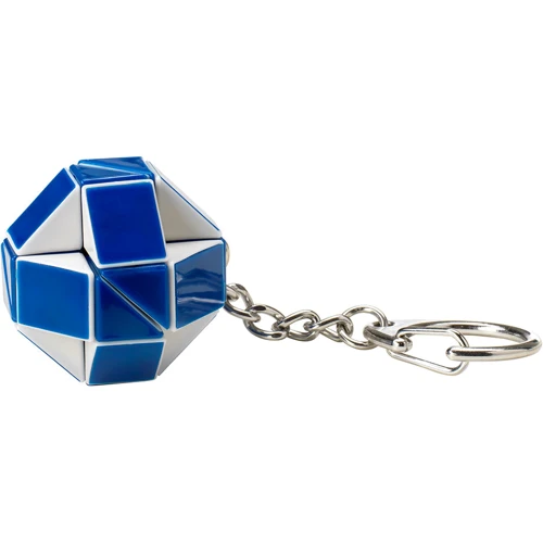 Мини-головоломка Rubik's Змейка бело-голубая с кольцом (RK-000146)