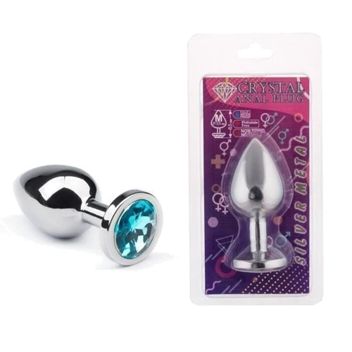 Анальная пробка, Silver Topaz, M