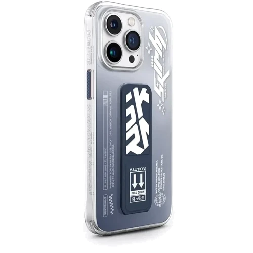 Чехол для iPhone SkinArma Cosmo with Grips-Tand Blue for iPhone 15 Pro: Материалы поликарбонат и полиуретан