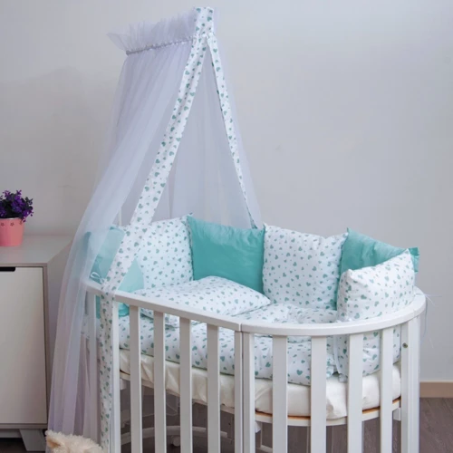 Постельный комплект Twins Dolce Сердечки 4064-D-402 mint 8 эл. мятный: Тип постельный комплект