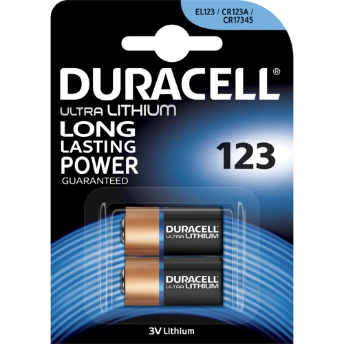 Батарейки Duracell литиевая специальная фотобатарея Ultra 123, 2 шт.