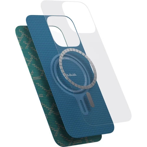 Чехол для iPhone Pitaka Monogram Tactile Woven Case Gold/Green (KI1601PTKP) for iPhone 16 Pro Max: Тип чехла накладка на заднюю часть